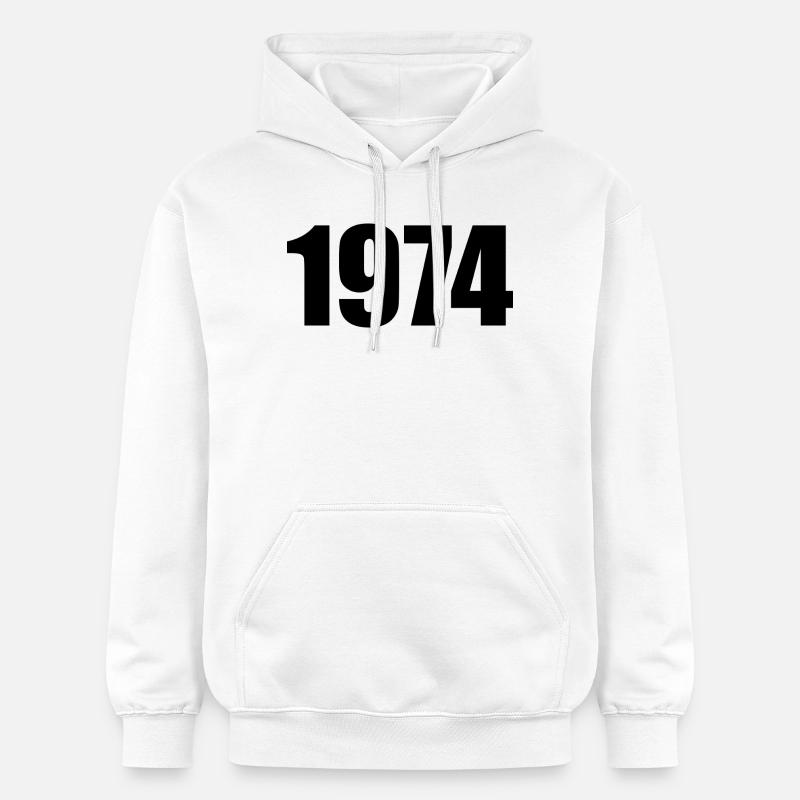 Modèle d’anniversaire 1974 personnaliser la conception - Sweat à capuche Softstyle® Gildan Unisexe - blanc