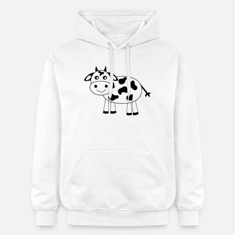 Vache - Sweat à capuche Softstyle® Gildan Unisexe - blanc