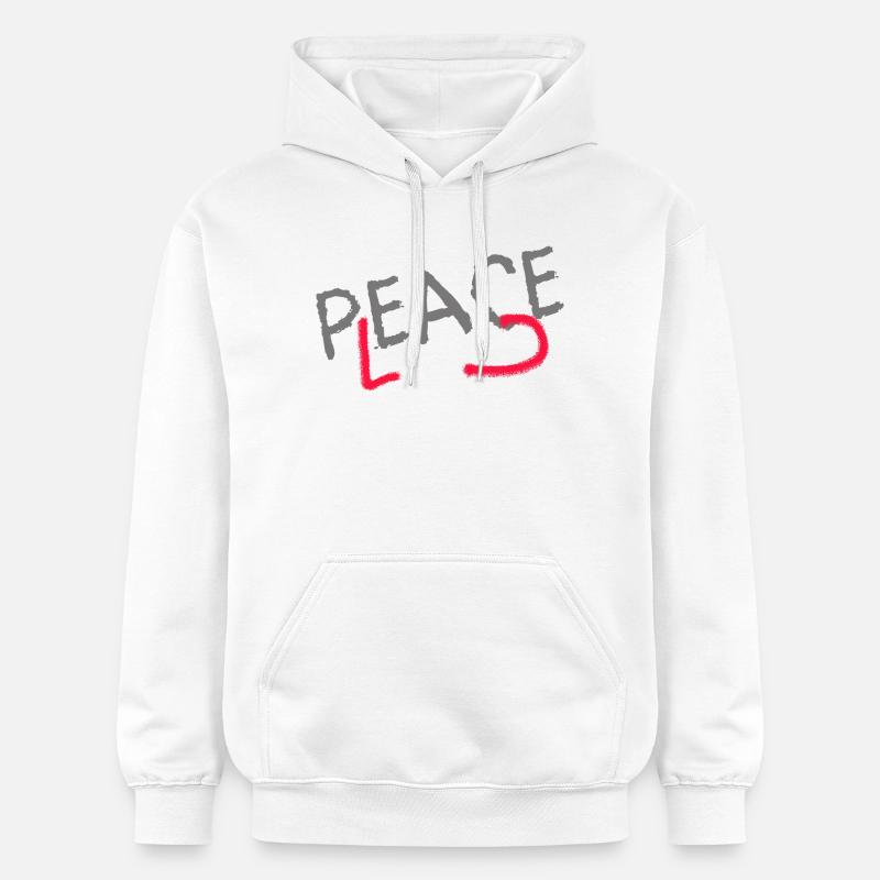 PLEASE PEACE - Sweat à capuche Softstyle® Gildan Unisexe - blanc