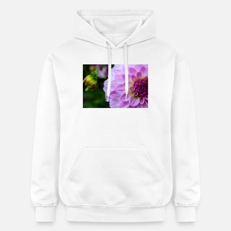Dahlia rose rose Violet fleur, fleur - Sweat à capuche Softstyle® Gildan Unisexe - blanc