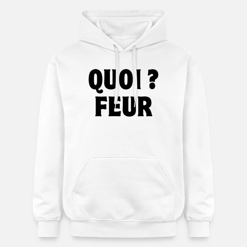quoi, feur, expression - Sweat à capuche Softstyle® Gildan Unisexe - blanc