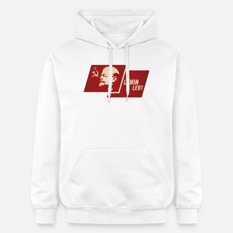 Drapeau de la vie de Lénine - Sweat à capuche Softstyle® Gildan Unisexe - blanc