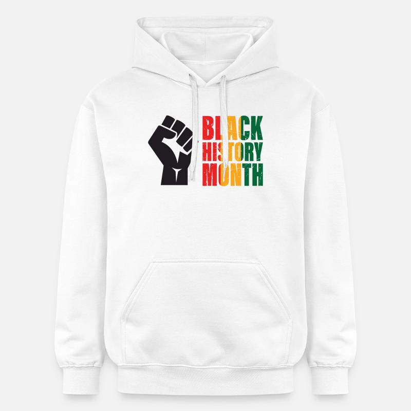 Mois de l'histoire des Noirs - Sweat à capuche Softstyle® Gildan Unisexe - blanc