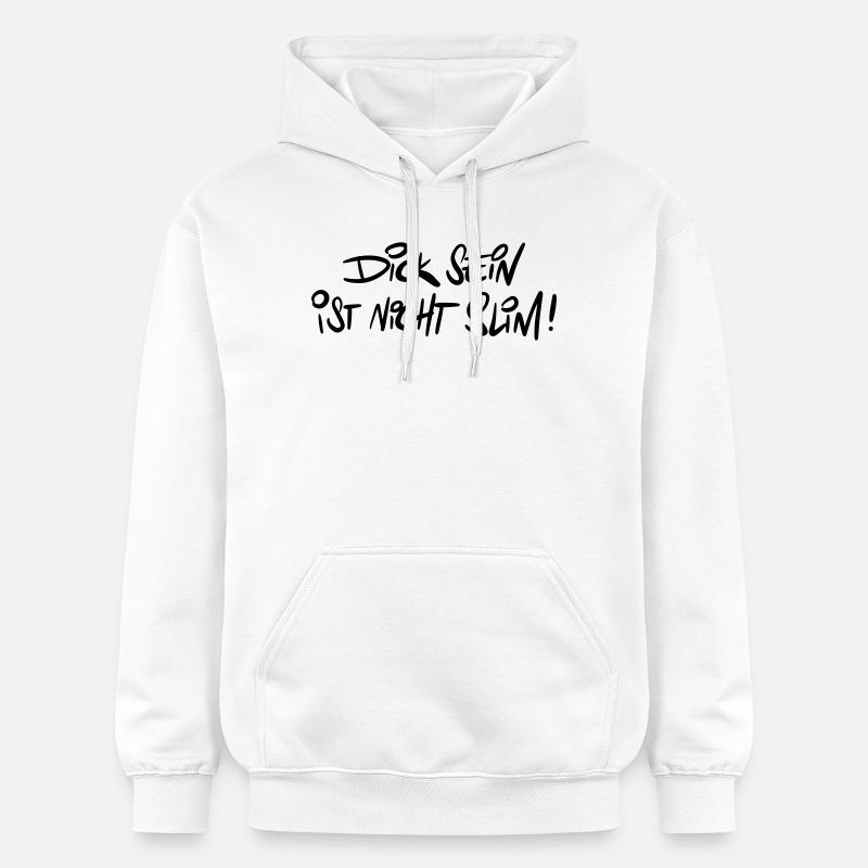 Dicksein Humour Dire Jeu De Mots - Sweat à capuche Softstyle® Gildan Unisexe - blanc
