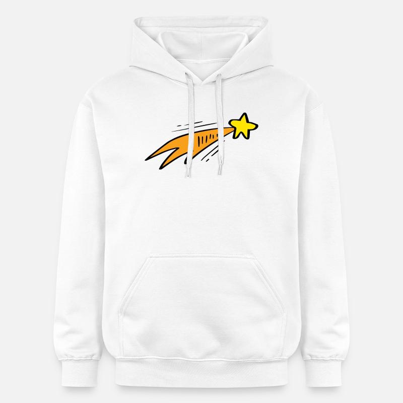 Fusée néon Star Trail - Sweat à capuche Softstyle® Gildan Unisexe - blanc