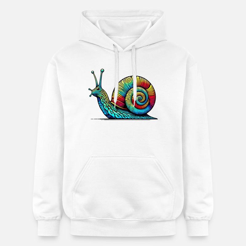 Escargot - Sweat à capuche Softstyle® Gildan Unisexe - blanc