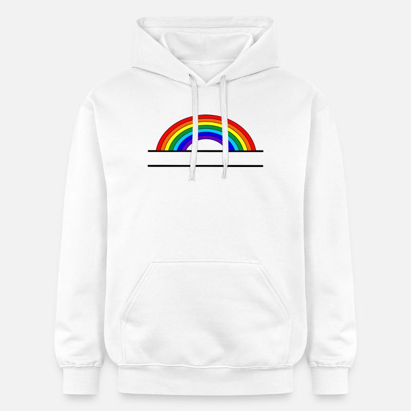 Bannière de nom arc-en-ciel - Sweat à capuche Softstyle® Gildan Unisexe - blanc
