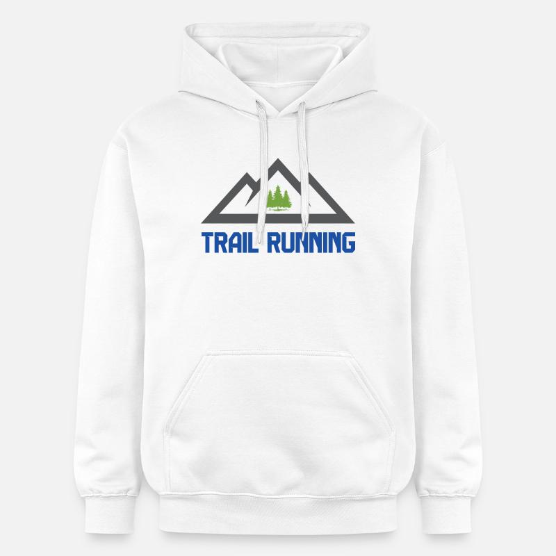 Course en sentier - Sweat à capuche Softstyle® Gildan Unisexe - blanc