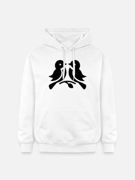 Zwillingsvögel - Gildan Unisex Softstyle® Midweight Hoodie - Weiß