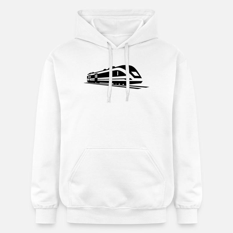 Graphique de train - Sweat à capuche Softstyle® Gildan Unisexe - blanc