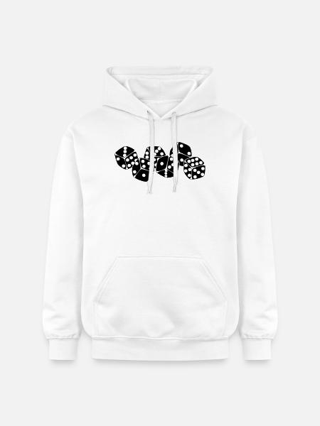 Sechs Würfel nebeneinander - Gildan Unisex Softstyle® Midweight Hoodie - Weiß