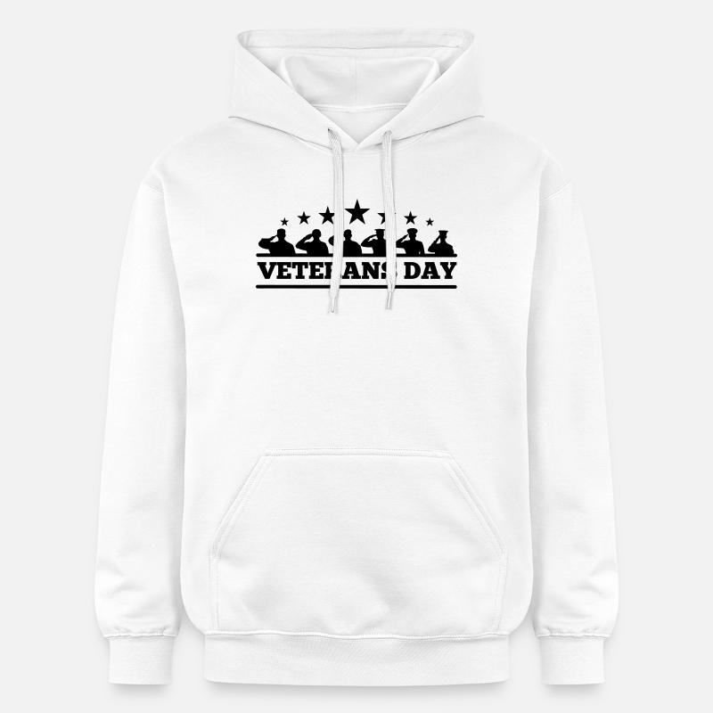Emblème Journée des anciens combattants - Sweat à capuche Softstyle® Gildan Unisexe - blanc