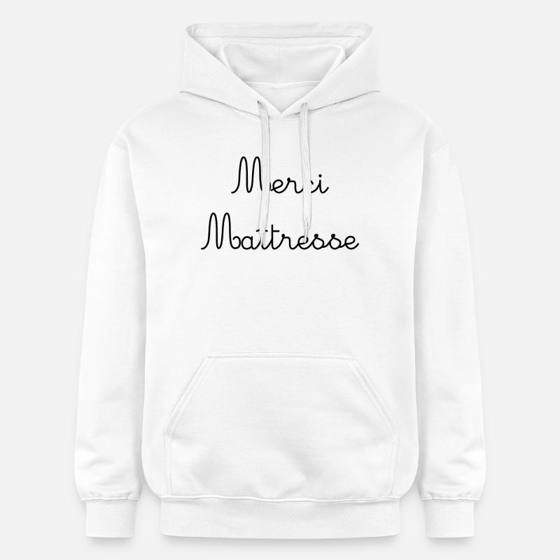 MERCI. MAÎTRESSE. MERCI MAÎTRESSE. MAITRESSE - Sweat à capuche Softstyle® Gildan Unisexe - blanc