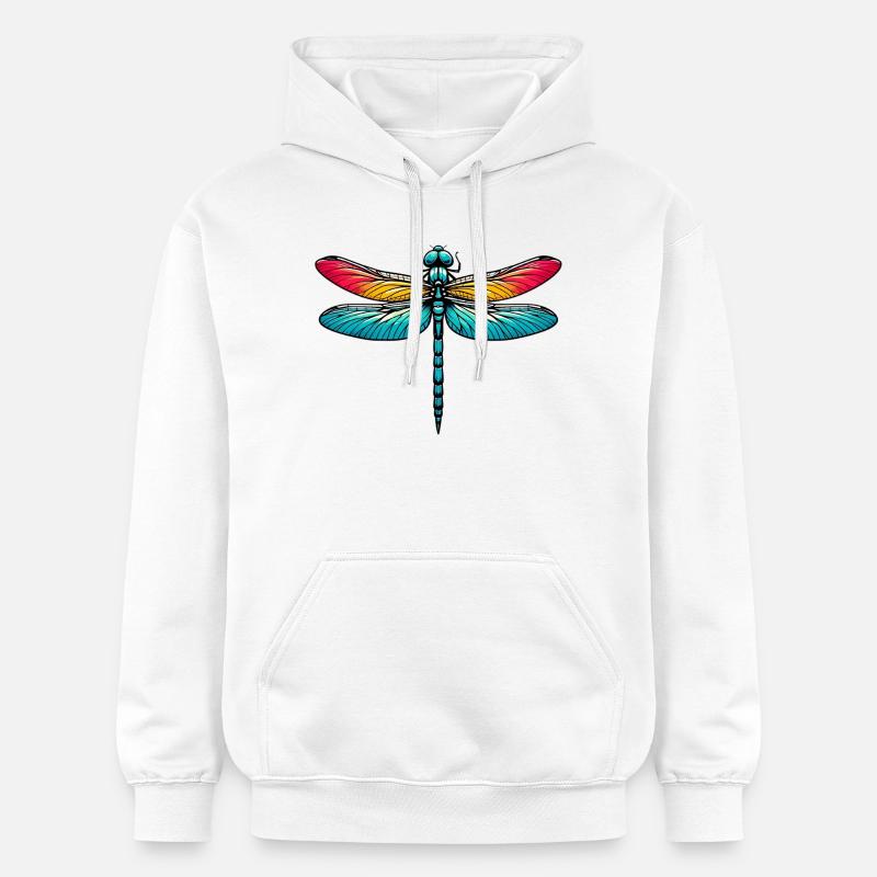 Libellule - Sweat à capuche Softstyle® Gildan Unisexe - blanc