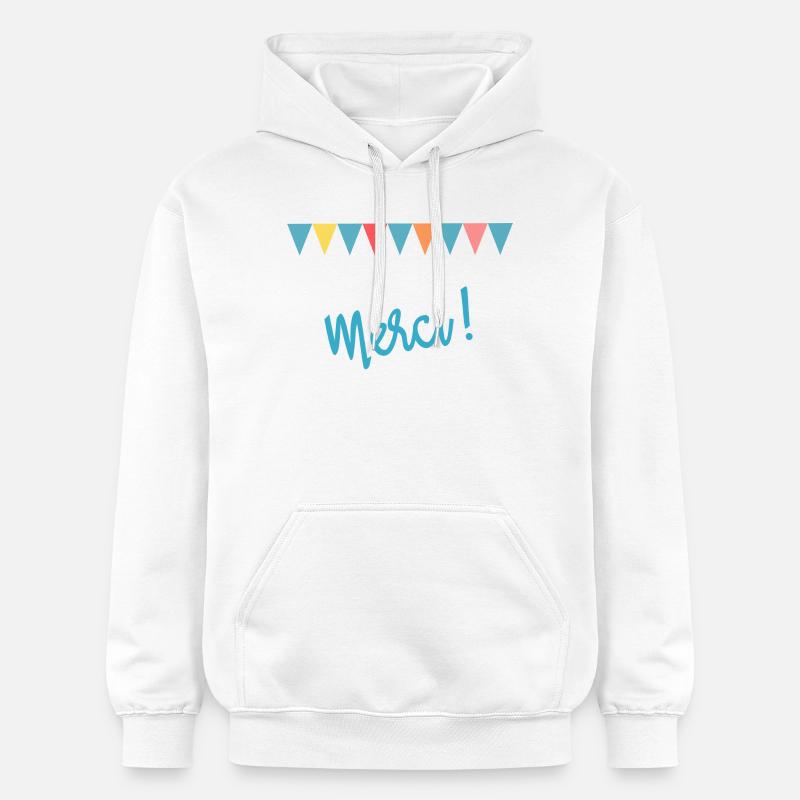 MERCI. MAÎTRESSE. MAÎTRE. MERCI MAÎTRESSE - Sweat à capuche Softstyle® Gildan Unisexe - blanc