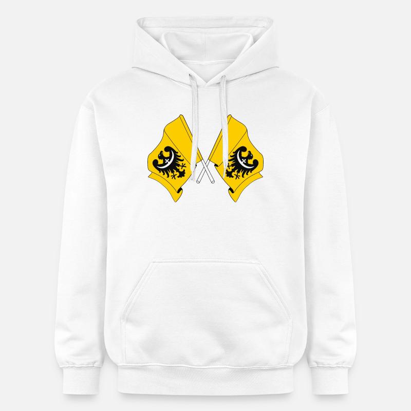 Deux drapeaux de Basse-Silésie - Sweat à capuche Softstyle® Gildan Unisexe - blanc