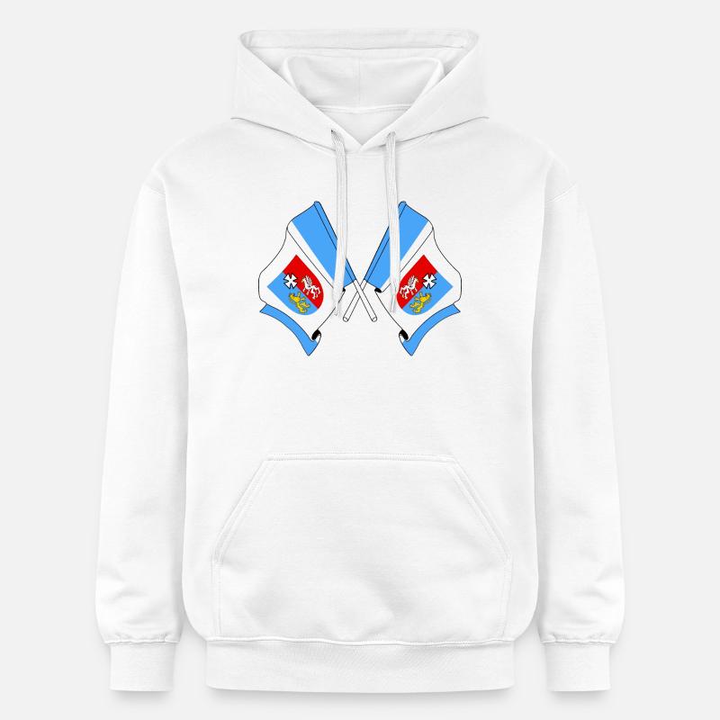 Deux drapeaux Subcarpatie - Sweat à capuche Softstyle® Gildan Unisexe - blanc