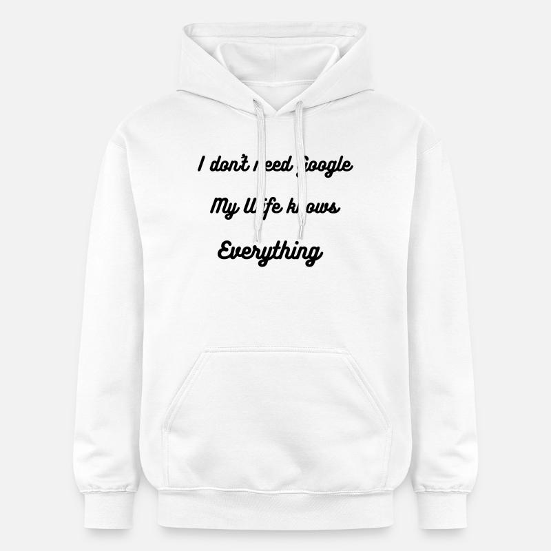 I don t need Google - Sweat à capuche Softstyle® Gildan Unisexe - blanc