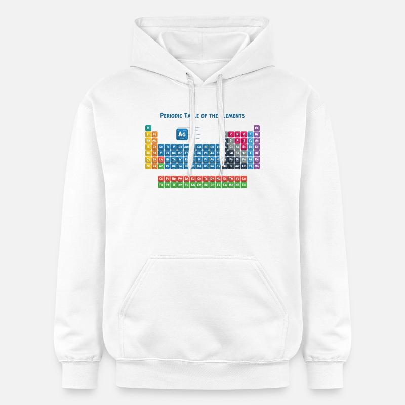 Tableau périodique des éléments 2 - Sweat à capuche Softstyle® Gildan Unisexe - blanc