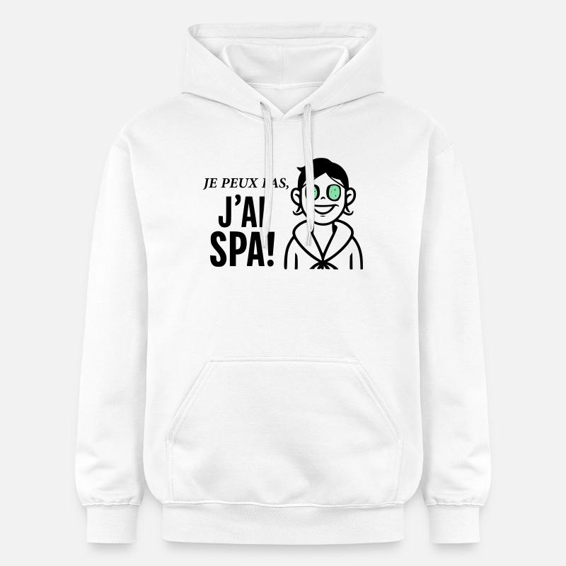 Je peux pas j'ai Spa - Sweat à capuche Softstyle® Gildan Unisexe - blanc