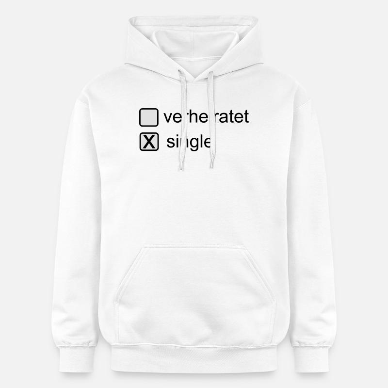 Célibataire - Sweat à capuche Softstyle® Gildan Unisexe - blanc