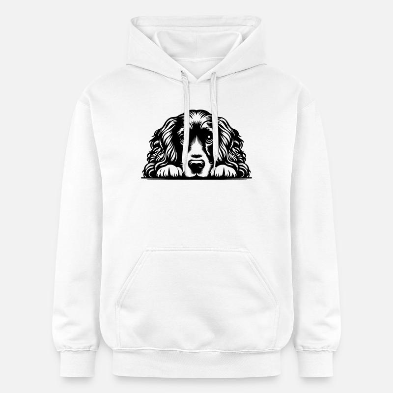 Tête de cocker avec pattes - Sweat à capuche Softstyle® Gildan Unisexe - blanc