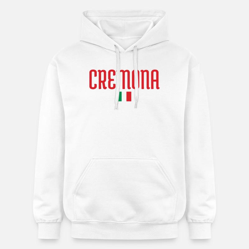 Drapeau de Crémone en Italie. - Sweat à capuche Softstyle® Gildan Unisexe - blanc