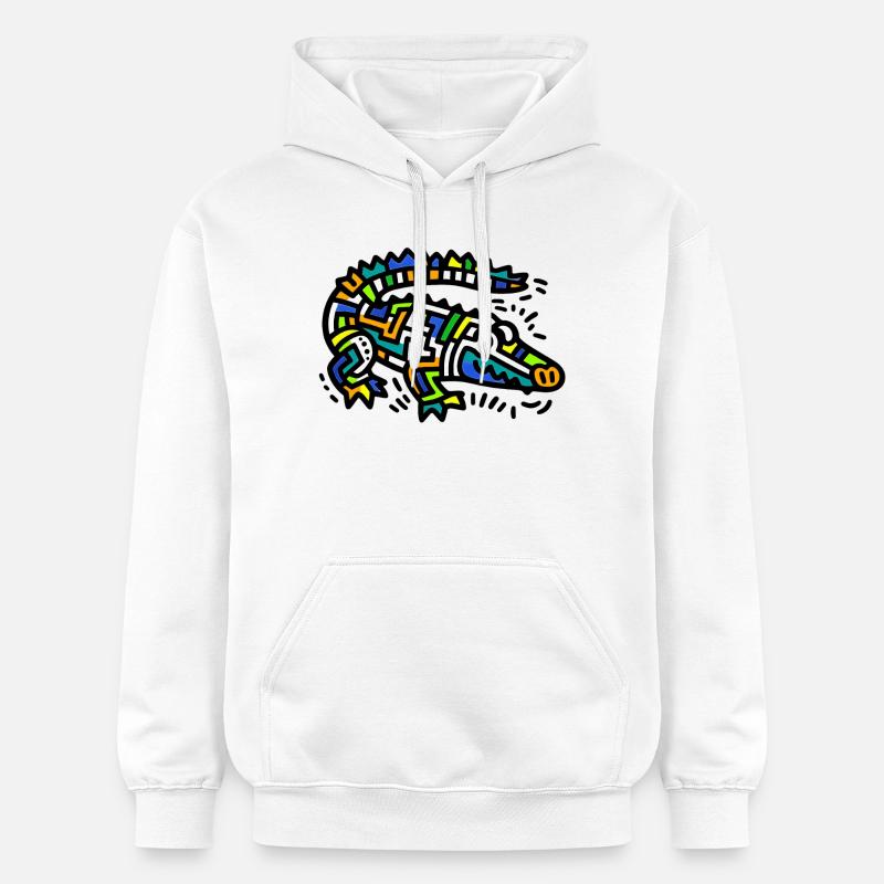 Alligator Crocodile - Sweat à capuche Softstyle® Gildan Unisexe - blanc