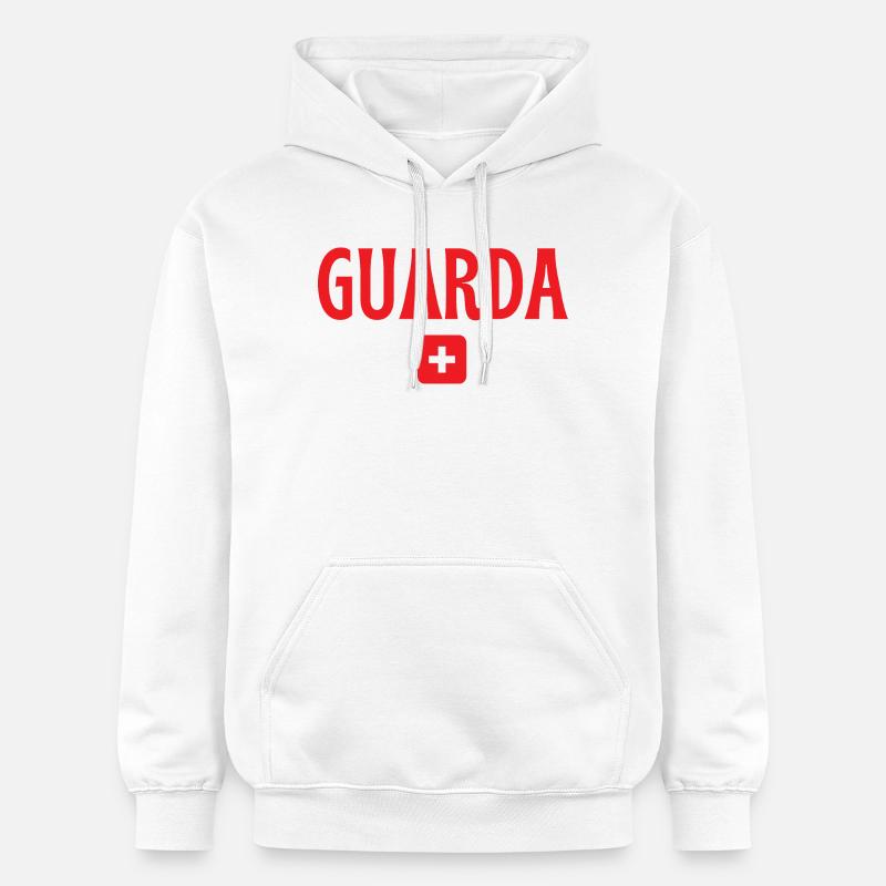 Guarda Suisse Drapeau - Sweat à capuche Softstyle® Gildan Unisexe - blanc