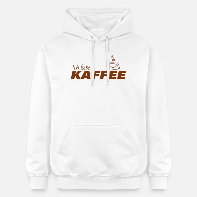 J’adore le café - Sweat à capuche Softstyle® Gildan Unisexe - blanc