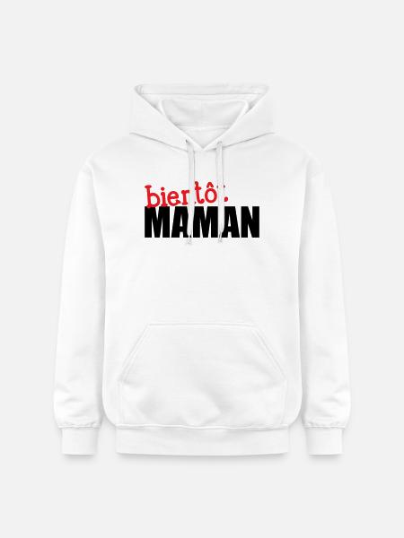 bientôt Maman ! Cadeau de grossesse - Sweat à capuche Softstyle® Gildan Unisexe - blanc
