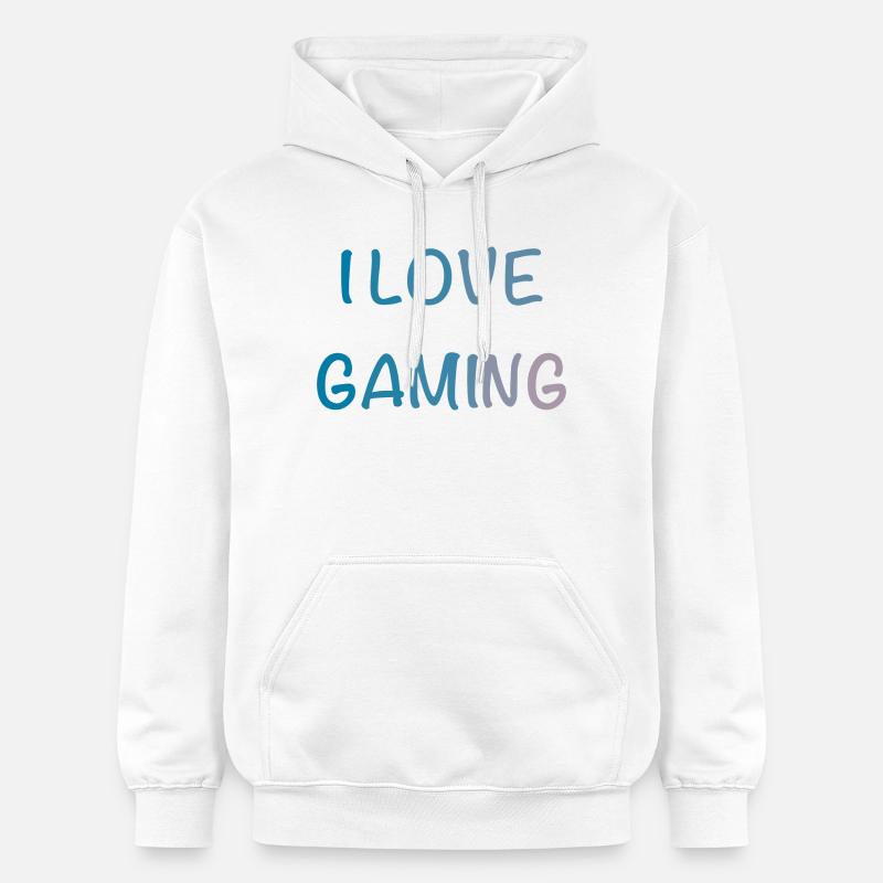 J’adore l’aquarelle de jeu - Sweat à capuche Softstyle® Gildan Unisexe - blanc