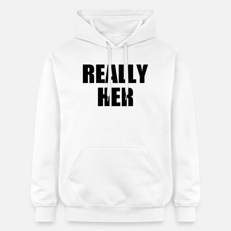 really her - Sweat à capuche Softstyle® Gildan Unisexe - blanc