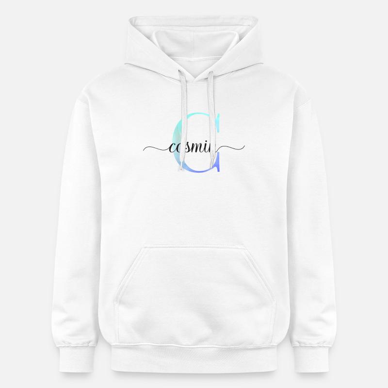 C| Monogramme | Nom | Cosmine | Aquarelle - Sweat à capuche Softstyle® Gildan Unisexe - blanc