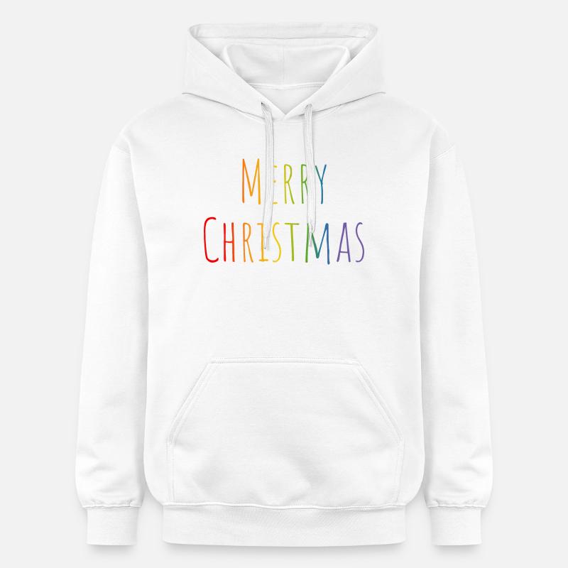 Joyeux Noël arc-en-ciel - Sweat à capuche Softstyle® Gildan Unisexe - blanc
