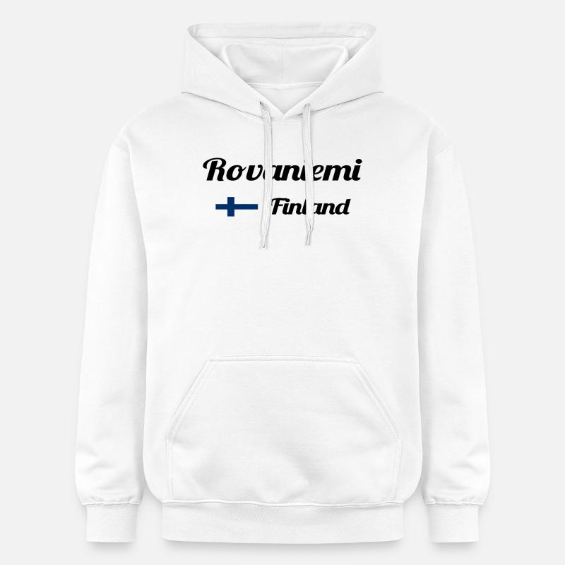 Rovaniemi Finlande - Imprimés élégants - Sweat à capuche Softstyle® Gildan Unisexe - blanc
