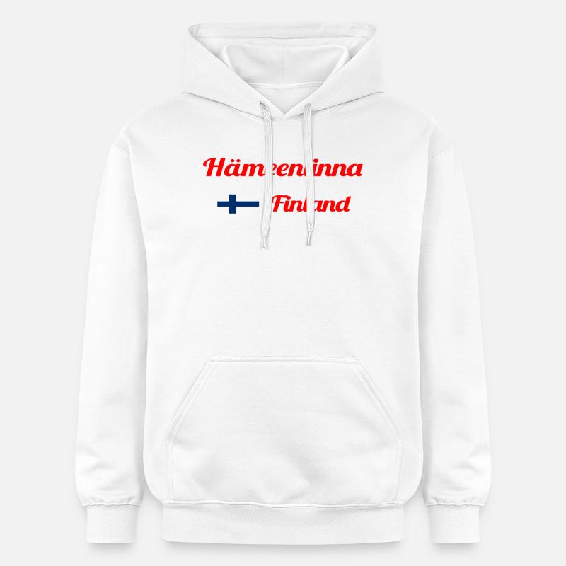 Hämeenlinna Finlande- Imprimés élégants - Sweat à capuche Softstyle® Gildan Unisexe - blanc