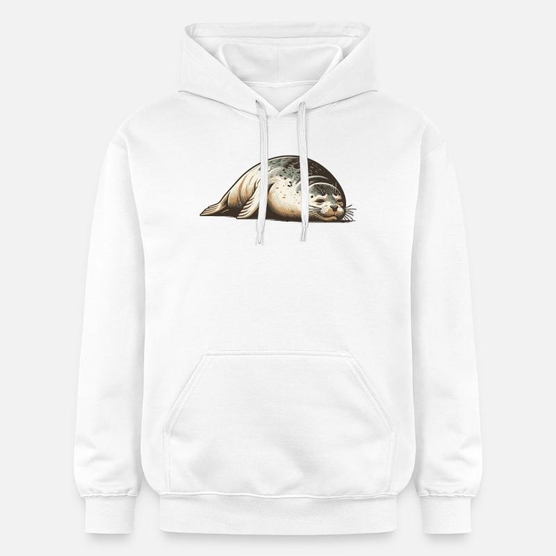 Phoque - Sweat à capuche Softstyle® Gildan Unisexe - blanc