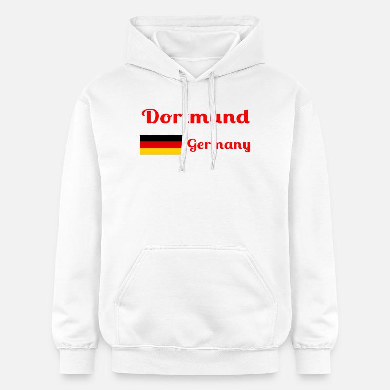 Dortmund, Allemagne - Imprimés élégants - Sweat à capuche Softstyle® Gildan Unisexe - blanc