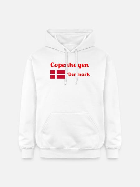Copenhagen Denmark - Stylish prints - Gildan Unisex Softstyle® Midweight Hoodie - white
