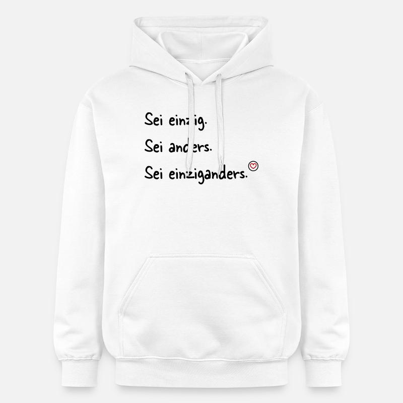 Sei einziganders - Gildan Unisex Softstyle® Midweight Hoodie - Weiß