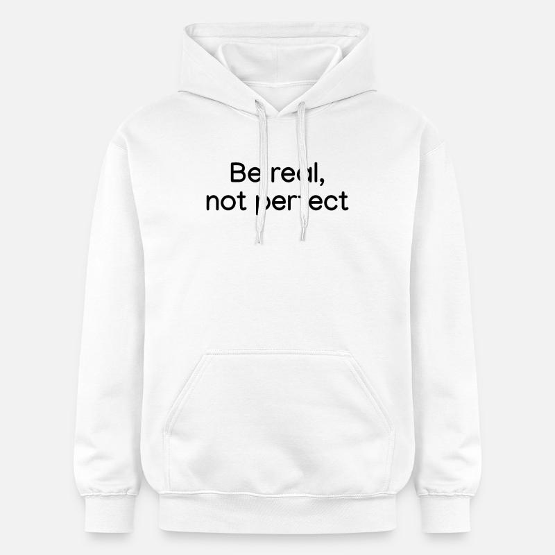 Soyez réel, pas blanc parfait - Sweat à capuche Softstyle® Gildan Unisexe - blanc
