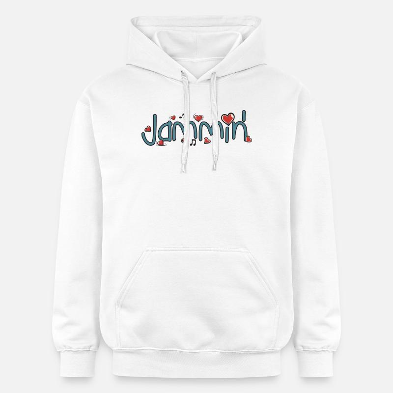 Jammin' - Sweat à capuche Softstyle® Gildan Unisexe - blanc