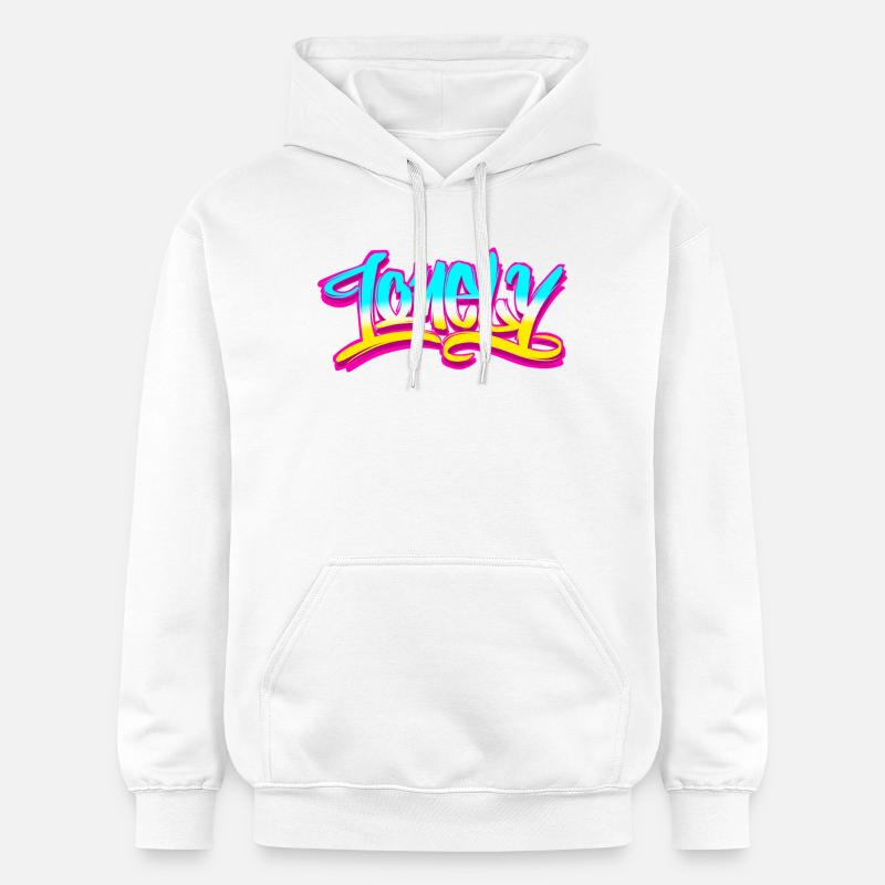 Graffiti solitaire - Sweat à capuche Softstyle® Gildan Unisexe - blanc