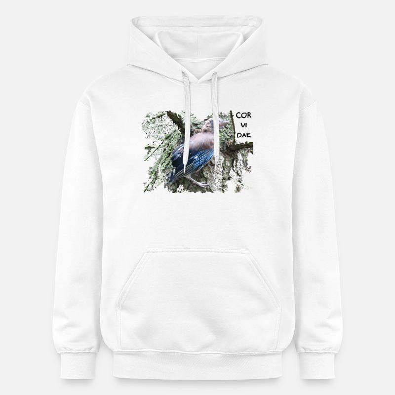 Corvidés geai - Sweat à capuche Softstyle® Gildan Unisexe - blanc