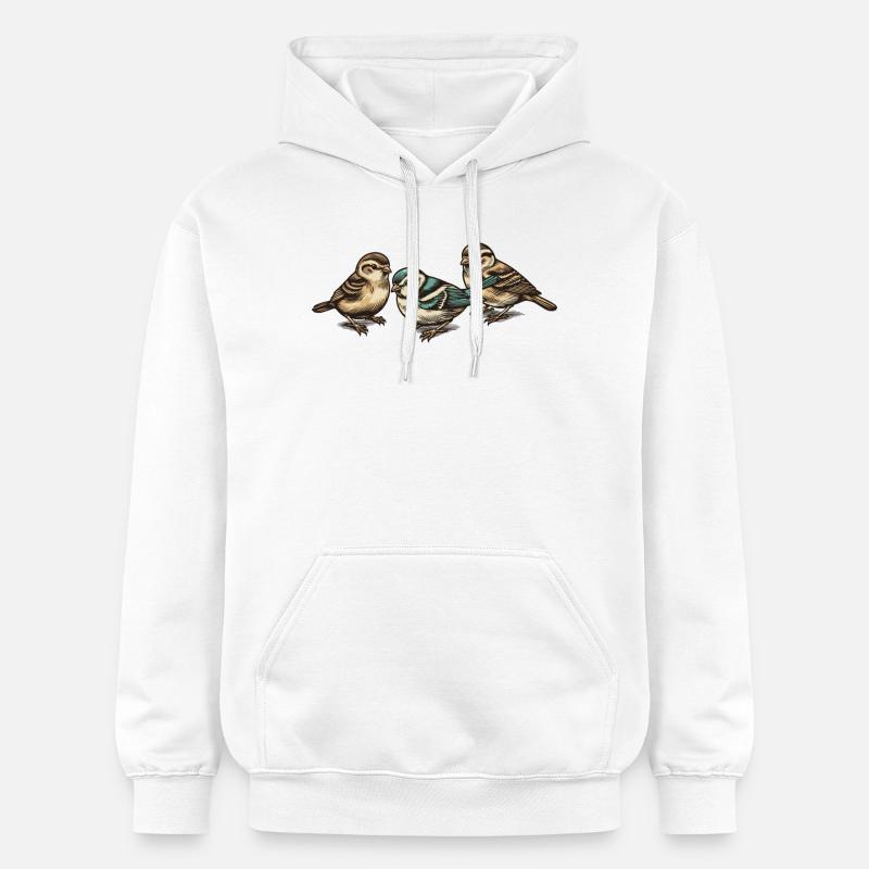 Trois petits oiseaux - Sweat à capuche Softstyle® Gildan Unisexe - blanc