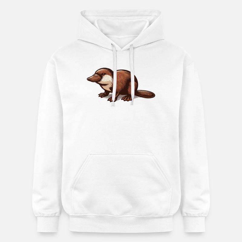 Ornithorynque - Sweat à capuche Softstyle® Gildan Unisexe - blanc
