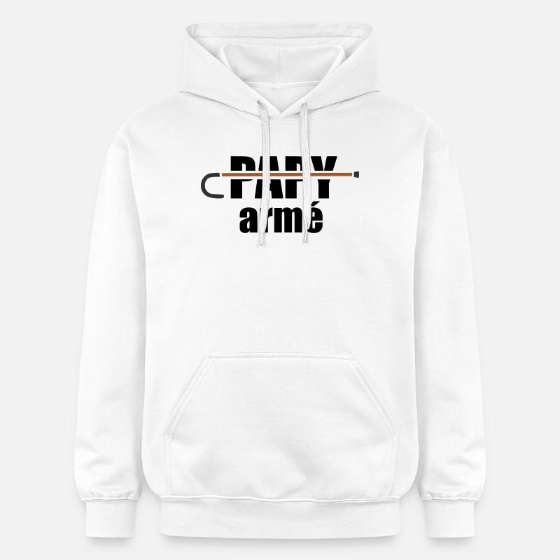 Papy armé - Sweat à capuche Softstyle® Gildan Unisexe - blanc