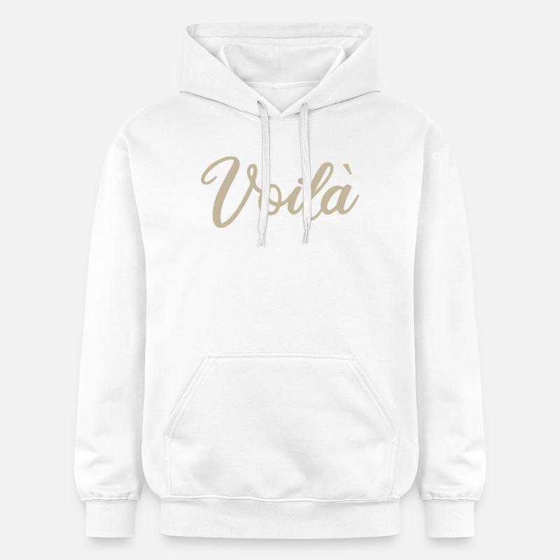 Voila Manuscrit Script Design - Sweat à capuche Softstyle® Gildan Unisexe - blanc