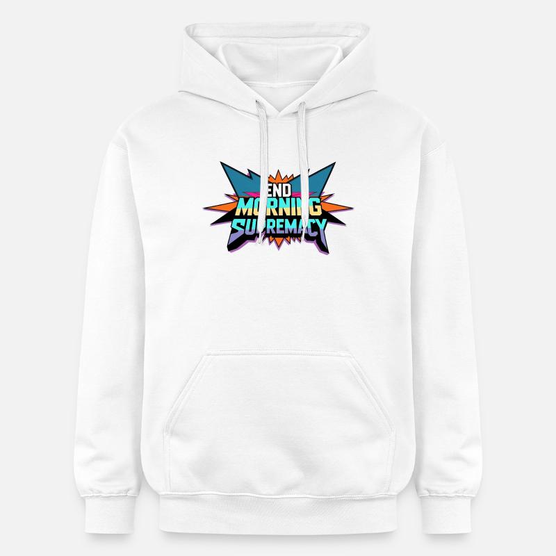 Fin de la suprématie matinale - Sweat à capuche Softstyle® Gildan Unisexe - blanc